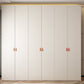 Modern White Wardrobe Cabinet Engineered Wood Wardrobe with Garment Rod
