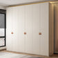 Modern White Wardrobe Cabinet Engineered Wood Wardrobe with Garment Rod
