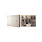 Modern White Wardrobe Cabinet Engineered Wood Wardrobe with Garment Rod