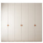 Modern White Wardrobe Cabinet Engineered Wood Wardrobe with Garment Rod