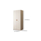 Modern White Wardrobe Cabinet Engineered Wood Wardrobe with Garment Rod