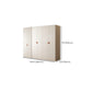 Modern White Wardrobe Cabinet Engineered Wood Wardrobe with Garment Rod