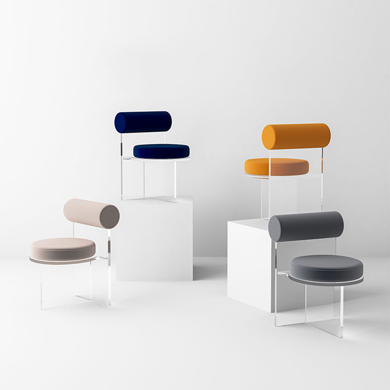 Moderne eenvoudige zijstoel Plastic frame zijde eetkamerstoel voor eetkamer