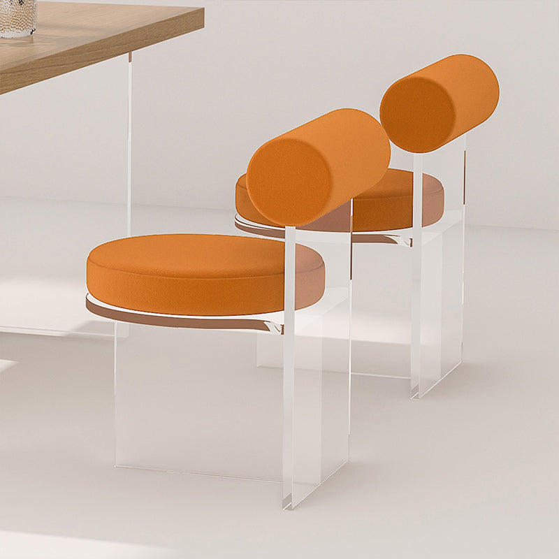 Moderne eenvoudige zijstoel Plastic frame zijde eetkamerstoel voor eetkamer