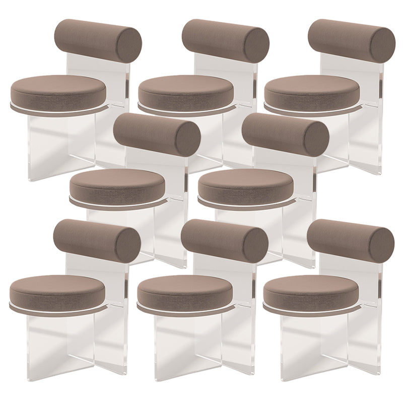 Moderne eenvoudige zijstoel Plastic frame zijde eetkamerstoel voor eetkamer