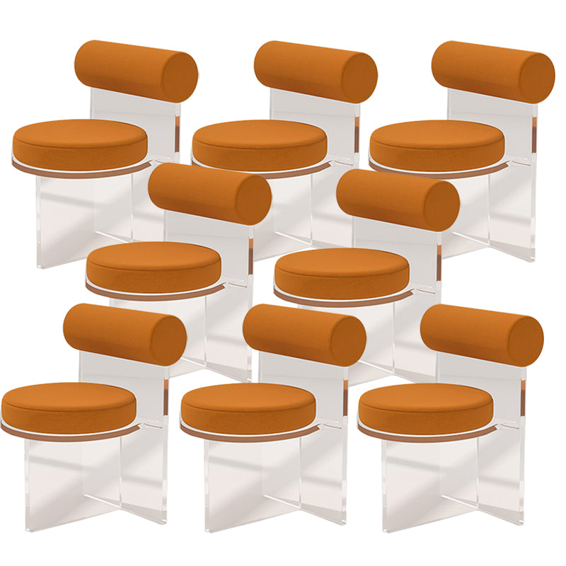 Moderne eenvoudige zijstoel Plastic frame zijde eetkamerstoel voor eetkamer