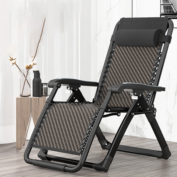 Contemporary Standard Recliner with Removable Cushions and Metal Legs Deck Chair Grey Not Available Clearhalo 'Chairs & Seating' 'furn' 'furn_recliners' 'Furniture' 'Living Room Furniture' 'Recliners' 7791311