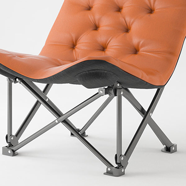 Recarqueur standard du dos touflé contemporain avec base en métal noir