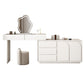 Lighted Mirror Wood White Modern Vanity Dressing Table with Drawers Makeup Vanity & Mirror & Stools Clearhalo 'Bedroom Furniture' 'furn' 'furn_makeup_vanities' 'Furniture' 'Makeup Vanities' 'makeup_vanities' 7791469