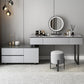 Gray Bedroom Lighted Mirror Vanity Makeup Dressing Table Set Clearhalo 'Bedroom Furniture' 'furn' 'furn_makeup_vanities' 'Furniture' 'Makeup Vanities' 'makeup_vanities' 7791478
