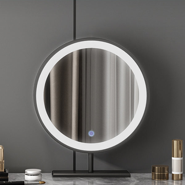 Gray Bedroom Lighted Mirror Vanity Makeup Dressing Table Set Clearhalo 'Bedroom Furniture' 'furn' 'furn_makeup_vanities' 'Furniture' 'Makeup Vanities' 'makeup_vanities' 7791480