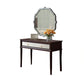 Standing Brown 2-Drawer Bedroom Solid Wood Makeup Vanity Desk Table Makeup Vanity & Mirror Clearhalo 'Bedroom Furniture' 'furn' 'furn_makeup_vanities' 'Furniture' 'Makeup Vanities' 'makeup_vanities' 7791516