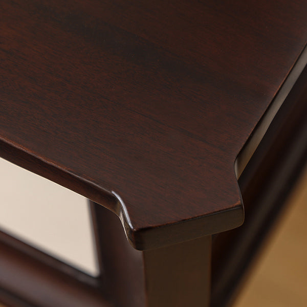 Standing Brown 2-Drawer Bedroom Solid Wood Makeup Vanity Desk Table Clearhalo 'Bedroom Furniture' 'furn' 'furn_makeup_vanities' 'Furniture' 'Makeup Vanities' 'makeup_vanities' 7791521