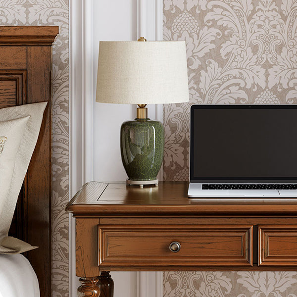 Mesa de escritorio de tocador de maquillaje de trastornos marrón de madera maciza con taburetes