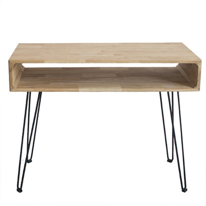 Metal Legs Solid Wood Bedroom Vanity Dressing Table with Makeup Table and Stool