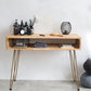 Metal Legs Solid Wood Bedroom Vanity Dressing Table with Makeup Table and Stool