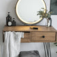 Mid-Century Modern 2-Drawer Solid Wood Brown Standing Vanity Dressing Table Clearhalo 'Bedroom Furniture' 'furn' 'furn_makeup_vanities' 'Furniture' 'Makeup Vanities' 'makeup_vanities' 7791557