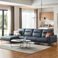 Sectional Sofa with Cushion Back 68.11" Wide Faux leather Stain-Resistant Clearhalo 'furn' 'furn_sectionals' 'Furniture' 'Living Room Furniture' 'Sectionals' 7791615