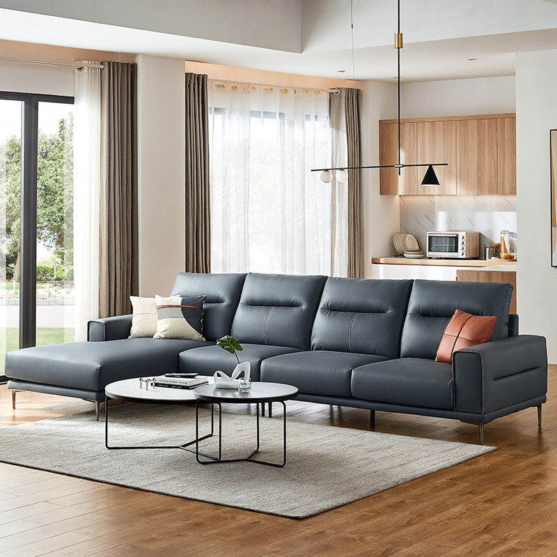 Sectional Sofa with Cushion Back 68.11" Wide Faux leather Stain-Resistant Clearhalo 'furn' 'furn_sectionals' 'Furniture' 'Living Room Furniture' 'Sectionals' 7791615