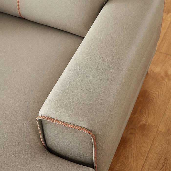 Sectional Sofa with Cushion Back 68.11" Wide Faux leather Stain-Resistant Clearhalo 'furn' 'furn_sectionals' 'Furniture' 'Living Room Furniture' 'Sectionals' 7791624