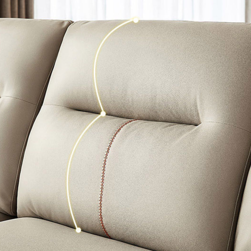 Sectional Sofa with Cushion Back 68.11" Wide Faux leather Stain-Resistant Clearhalo 'furn' 'furn_sectionals' 'Furniture' 'Living Room Furniture' 'Sectionals' 7791625