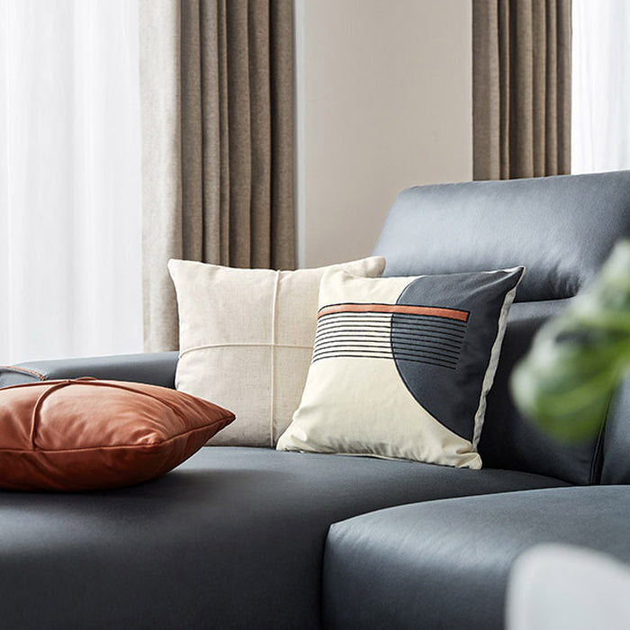 Sectional Sofa with Cushion Back 68.11" Wide Faux leather Stain-Resistant Clearhalo 'furn' 'furn_sectionals' 'Furniture' 'Living Room Furniture' 'Sectionals' 7791626