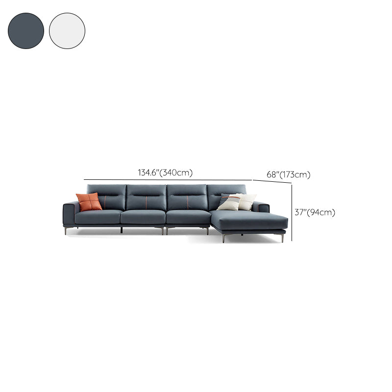 Sectional Sofa with Cushion Back 68.11" Wide Faux leather Stain-Resistant Clearhalo 'furn' 'furn_sectionals' 'Furniture' 'Living Room Furniture' 'Sectionals' 7791630