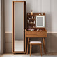 Drawers Included Lighted Mirror Standing Wood Bedroom Vanity Dressing Table