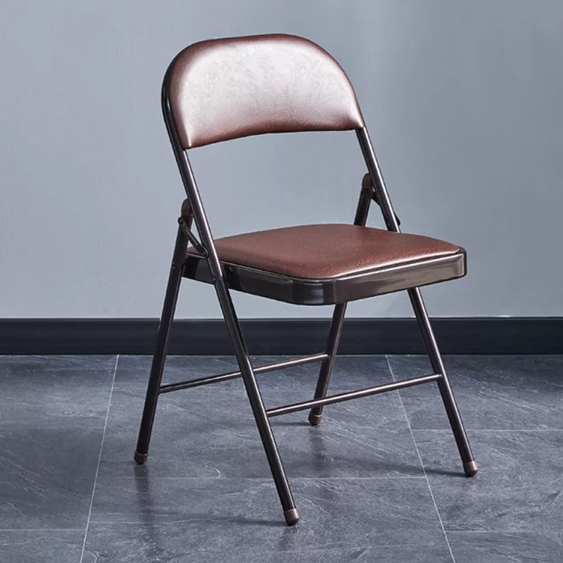 Contemporary Solid Color Standard Recliner 17.7" Wide Metal Single with Legs Brown Faux Leather Clearhalo 'Chairs & Seating' 'furn' 'furn_recliners' 'Furniture' 'Living Room Furniture' 'Recliners' 7791677