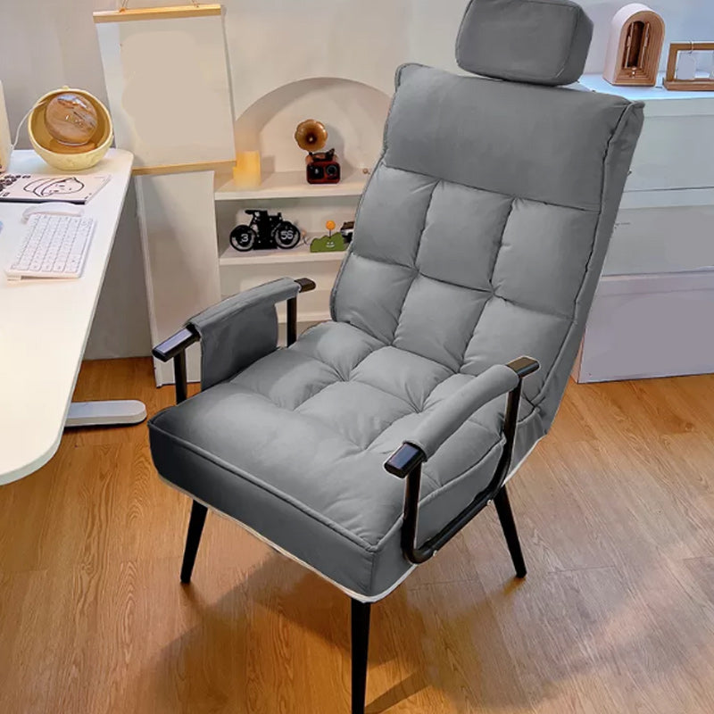 Standard manuale di reclinabile singolo in metallo contemporaneo con cuscino toss