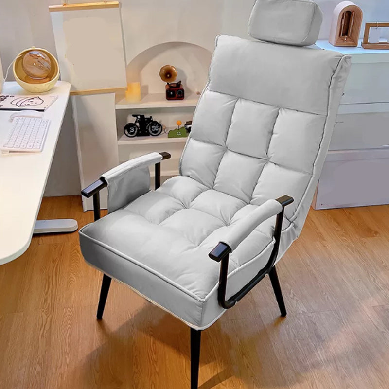 Standard manuale di reclinabile singolo in metallo contemporaneo con cuscino toss