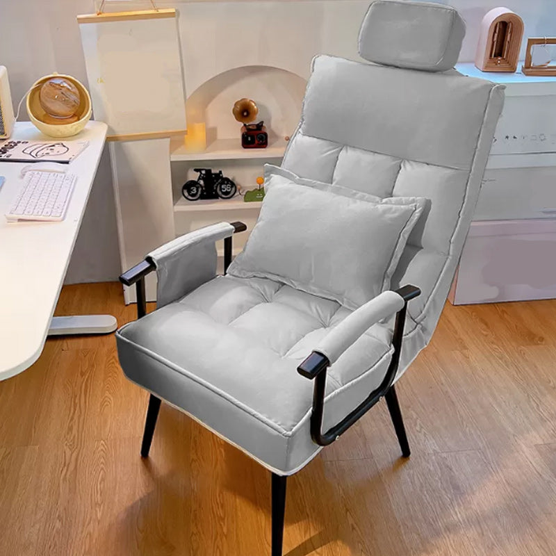 Standard manuale di reclinabile singolo in metallo contemporaneo con cuscino toss