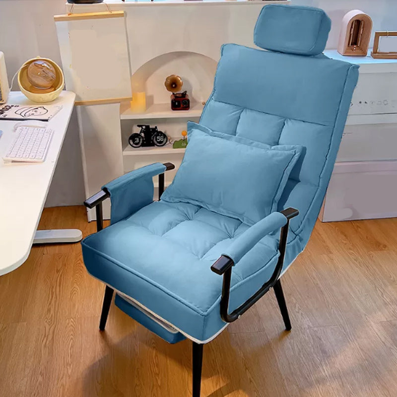 Standard manuale di reclinabile singolo in metallo contemporaneo con cuscino toss