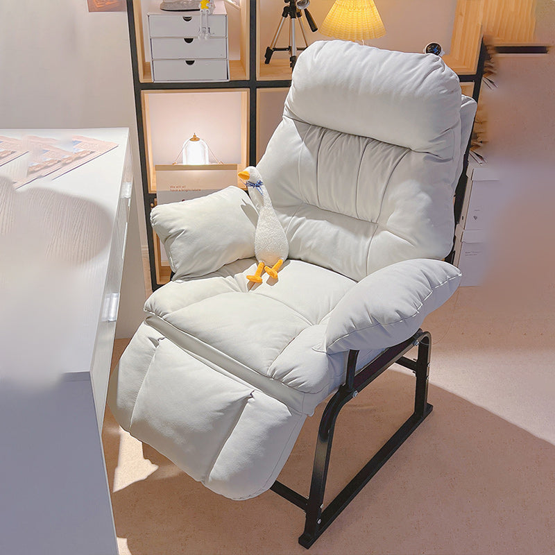 Standard ottomano manuale di reclinabile singolo in metallo contemporaneo con braccio