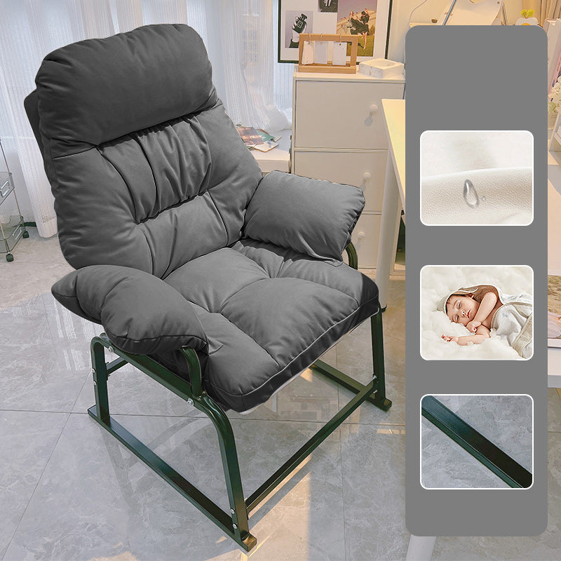 Standard ottomano manuale di reclinabile singolo in metallo contemporaneo con braccio