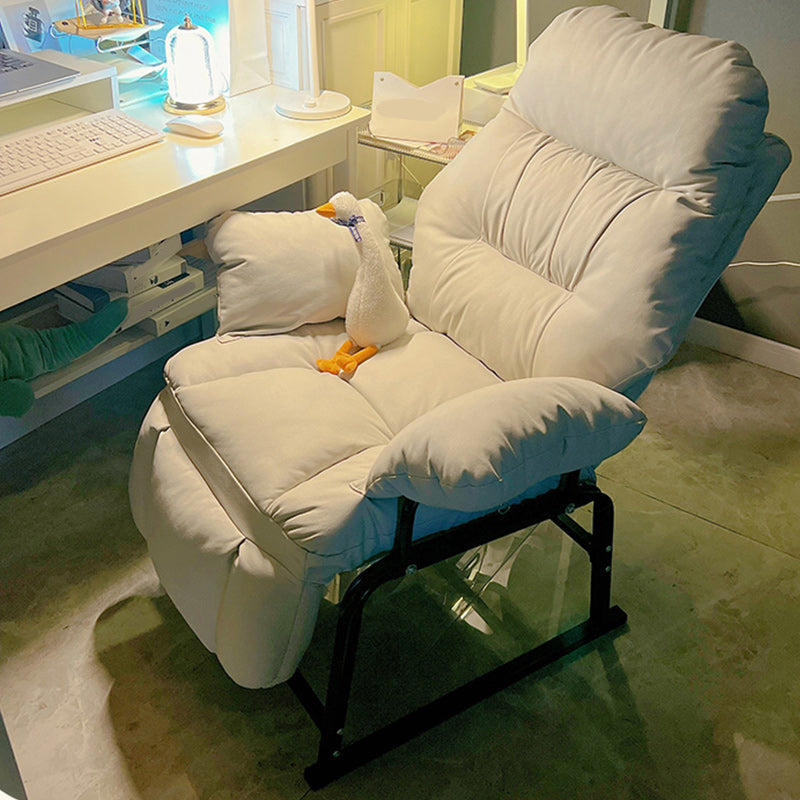 Standard ottomano manuale di reclinabile singolo in metallo contemporaneo con braccio