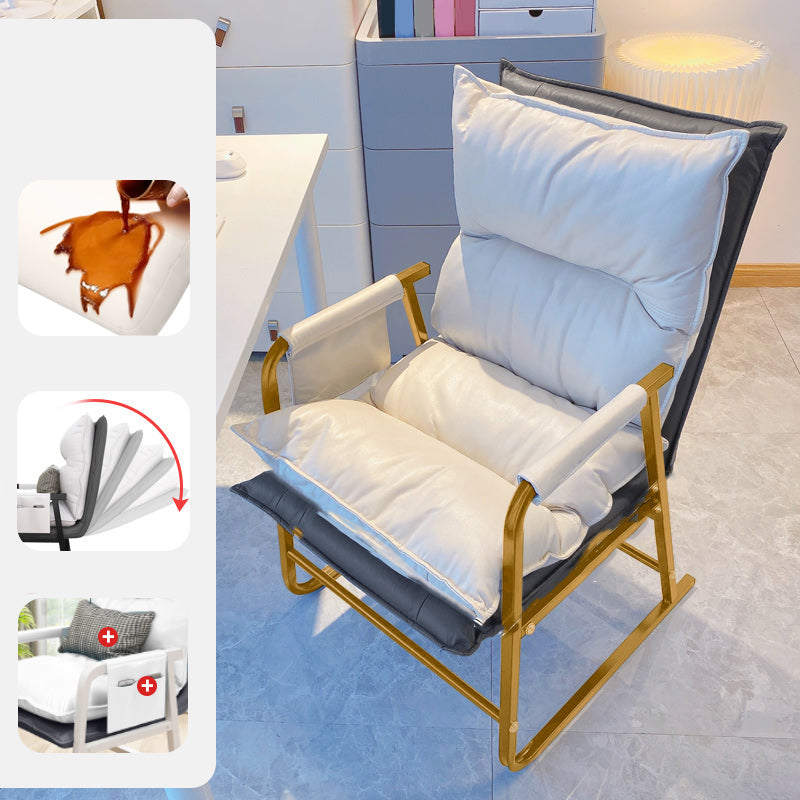 Standard ottomano manuale di reclinabile singolo in metallo contemporaneo con braccio