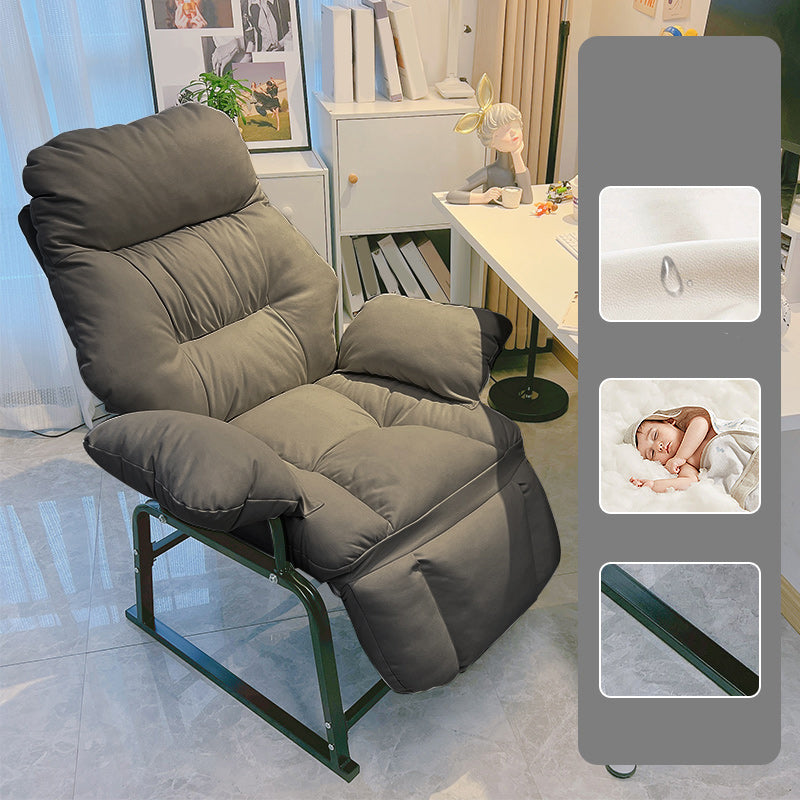 Standard ottomano manuale di reclinabile singolo in metallo contemporaneo con braccio