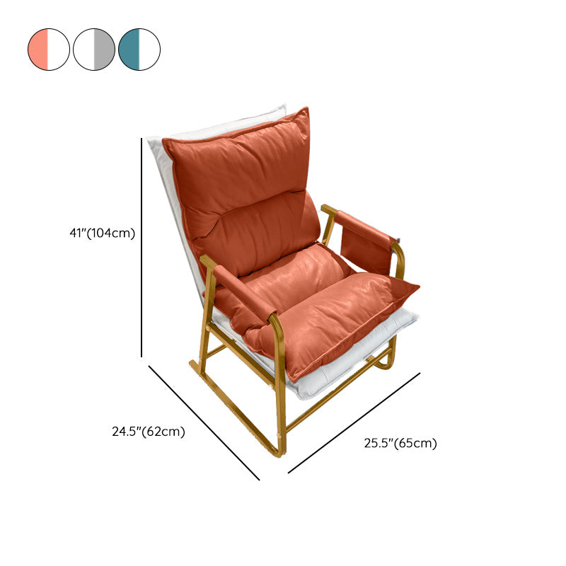 Standard ottomano manuale di reclinabile singolo in metallo contemporaneo con braccio