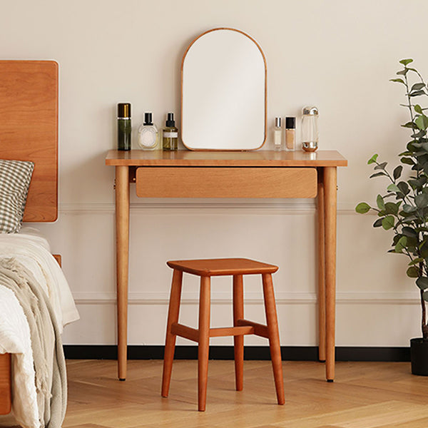 Specchio in piedi in legno solido naturale 1 tavolo da scrivania del trucco cassetto