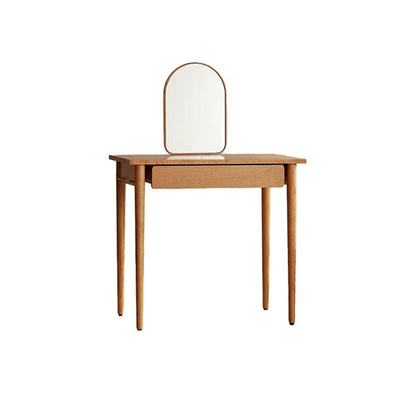 Specchio in piedi in legno solido naturale 1 tavolo da scrivania del trucco cassetto