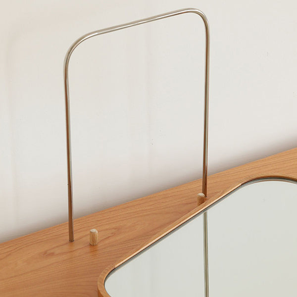 Specchio in piedi in legno solido naturale 1 tavolo da scrivania del trucco cassetto