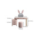 Modern Pink and Gray Standing Vanity Dressing Table with Makeup Table and Stool