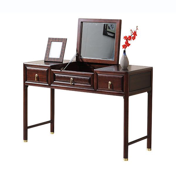 Flip-top 3 lade vaste houten make-up make-upkruidtafel set