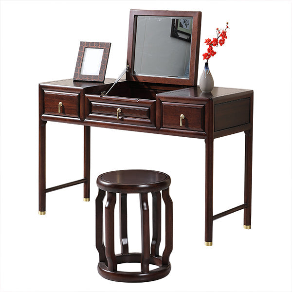 Flip-top 3 lade vaste houten make-up make-upkruidtafel set