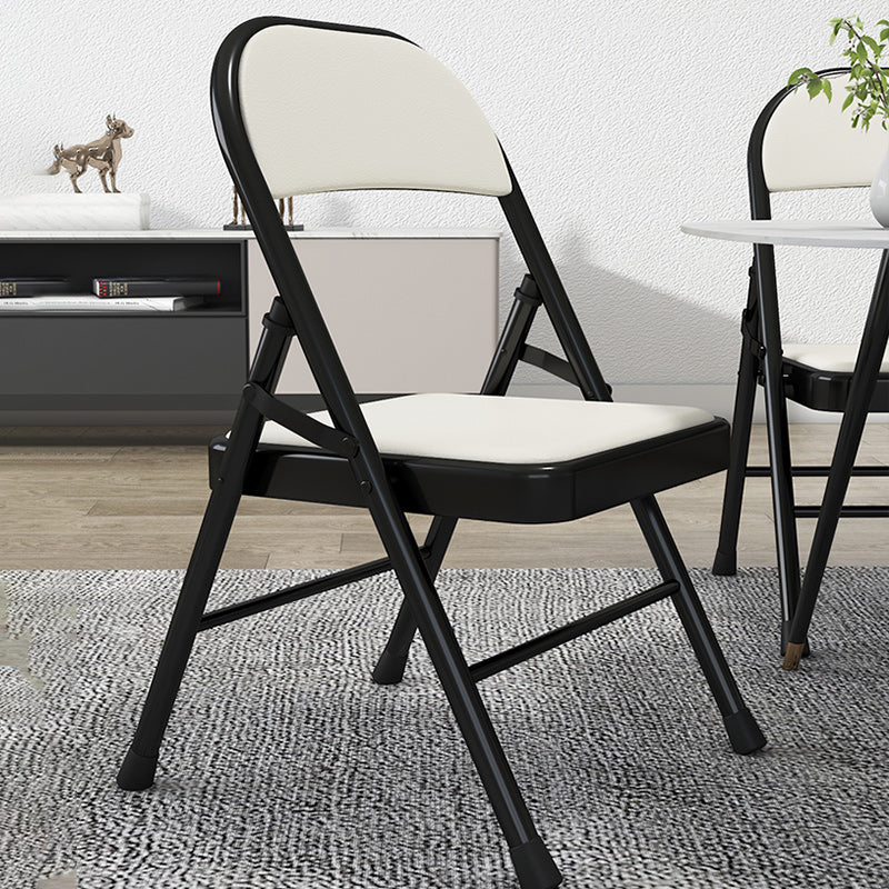 Sedia reclinabile interno in metallo contemporaneo di colore solido con gambe