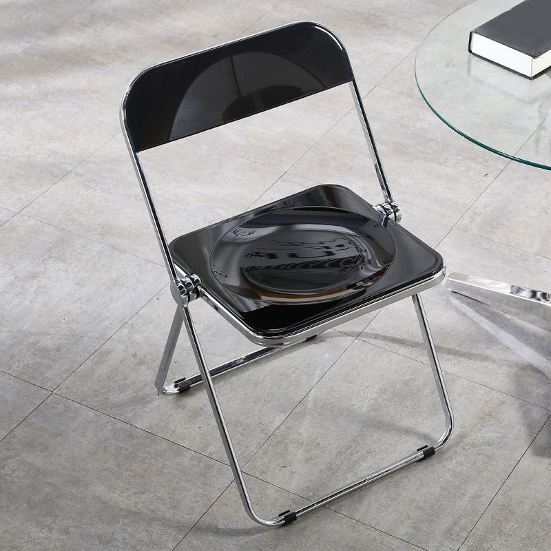 Sedia a polvere per interni acrilici contemporanei standard di colore solido con gambe