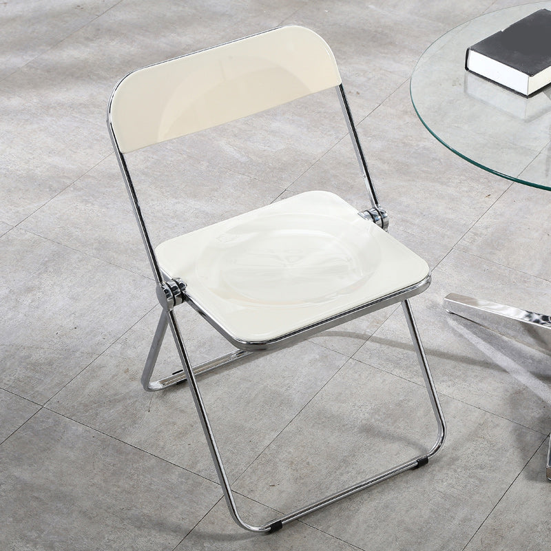 Sedia a polvere per interni acrilici contemporanei standard di colore solido con gambe