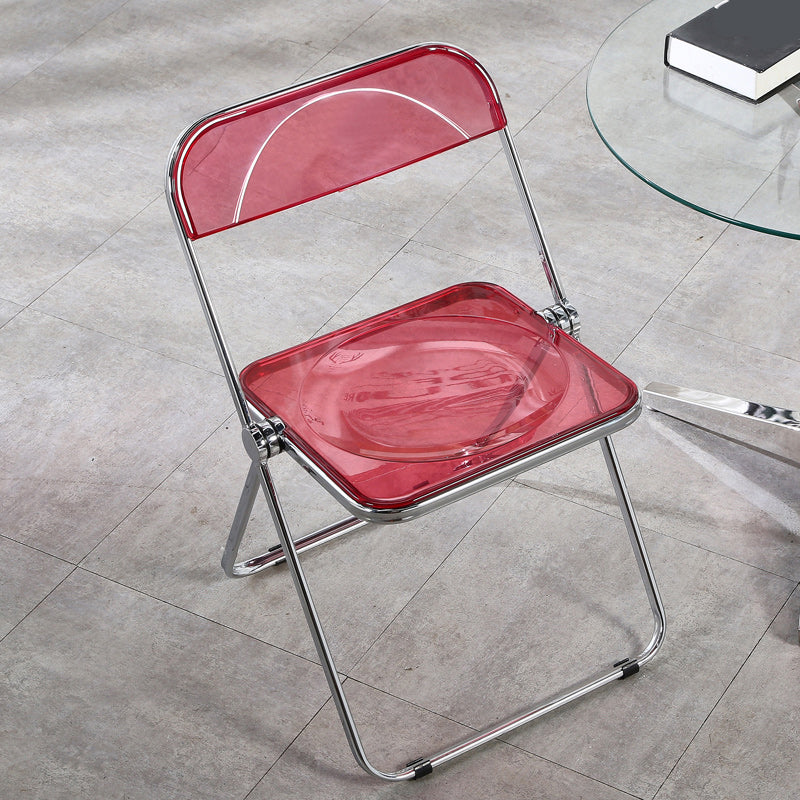 Sedia a polvere per interni acrilici contemporanei standard di colore solido con gambe