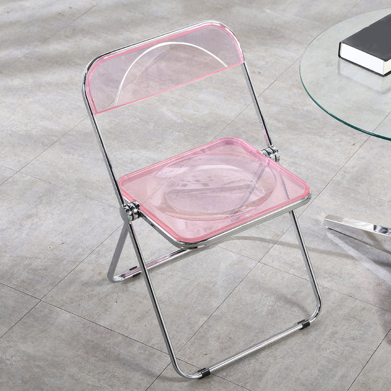 Sedia a polvere per interni acrilici contemporanei standard di colore solido con gambe